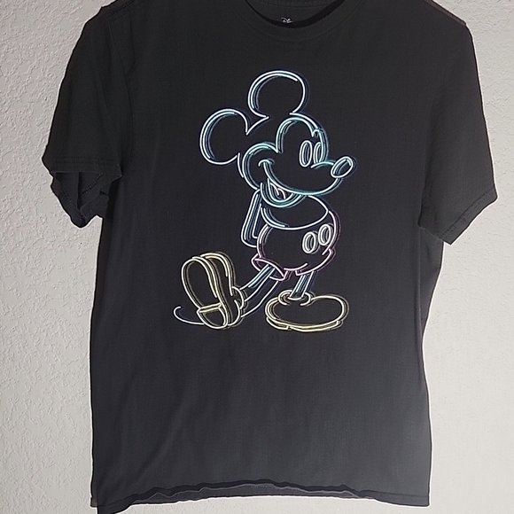 Disney Tops - Disney Shirt Womens Size M Mickey Mouse Neon black